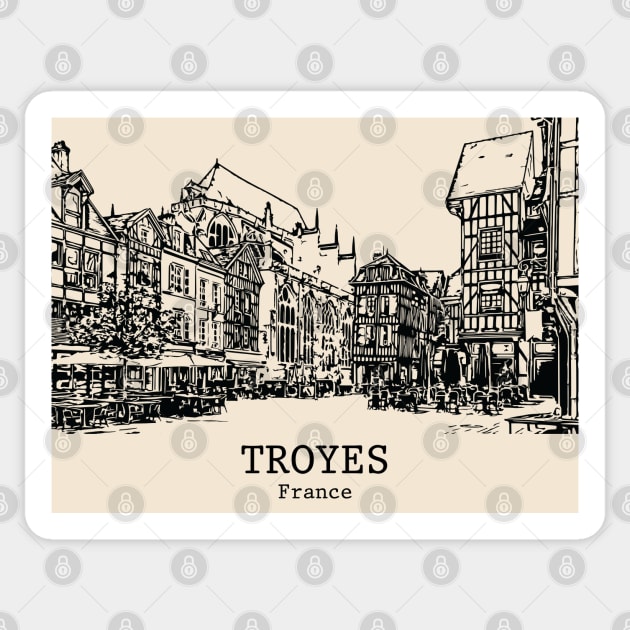 Troyes - France Sticker by Lakeric